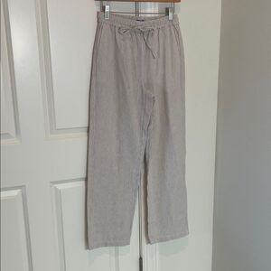 NWT J. Crew Tan Seersucker Linen Pants